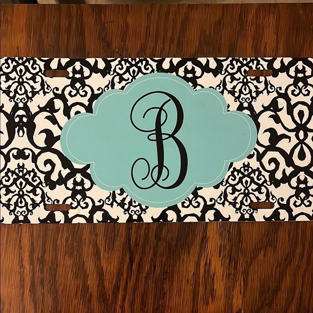 Decorative Monogram Car Tag
